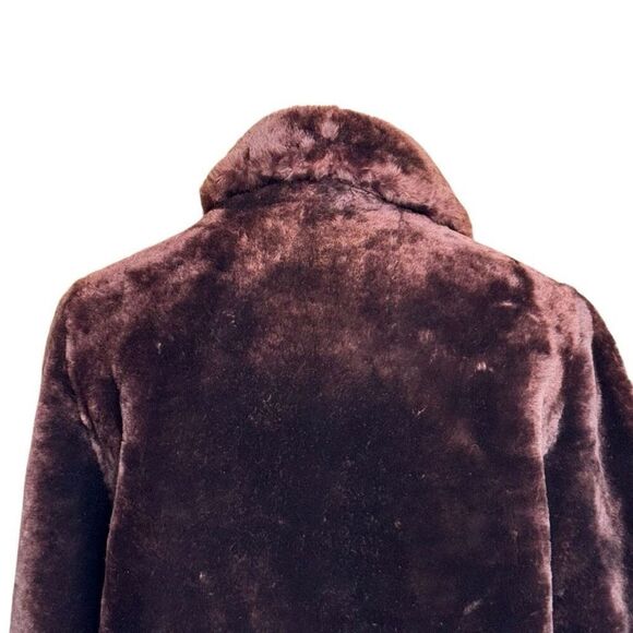Vintage brown fur jacket with 3/4 sleeve size S - Picture 8 of 14